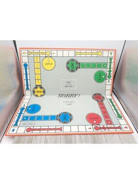 Vintage 1950 Parker Brothers Sorry! Board Game Foldable Gameboard USA